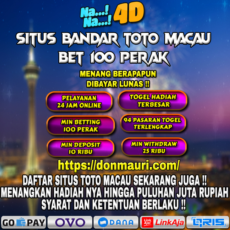 SITUS BANDAR TOTO MACAU BET 100 PERAK TERMURAH. NANA4D adalah situs Toto Macau Bet 100 Perak yang memberikan Diskon 4D Terbesar di Indonesia