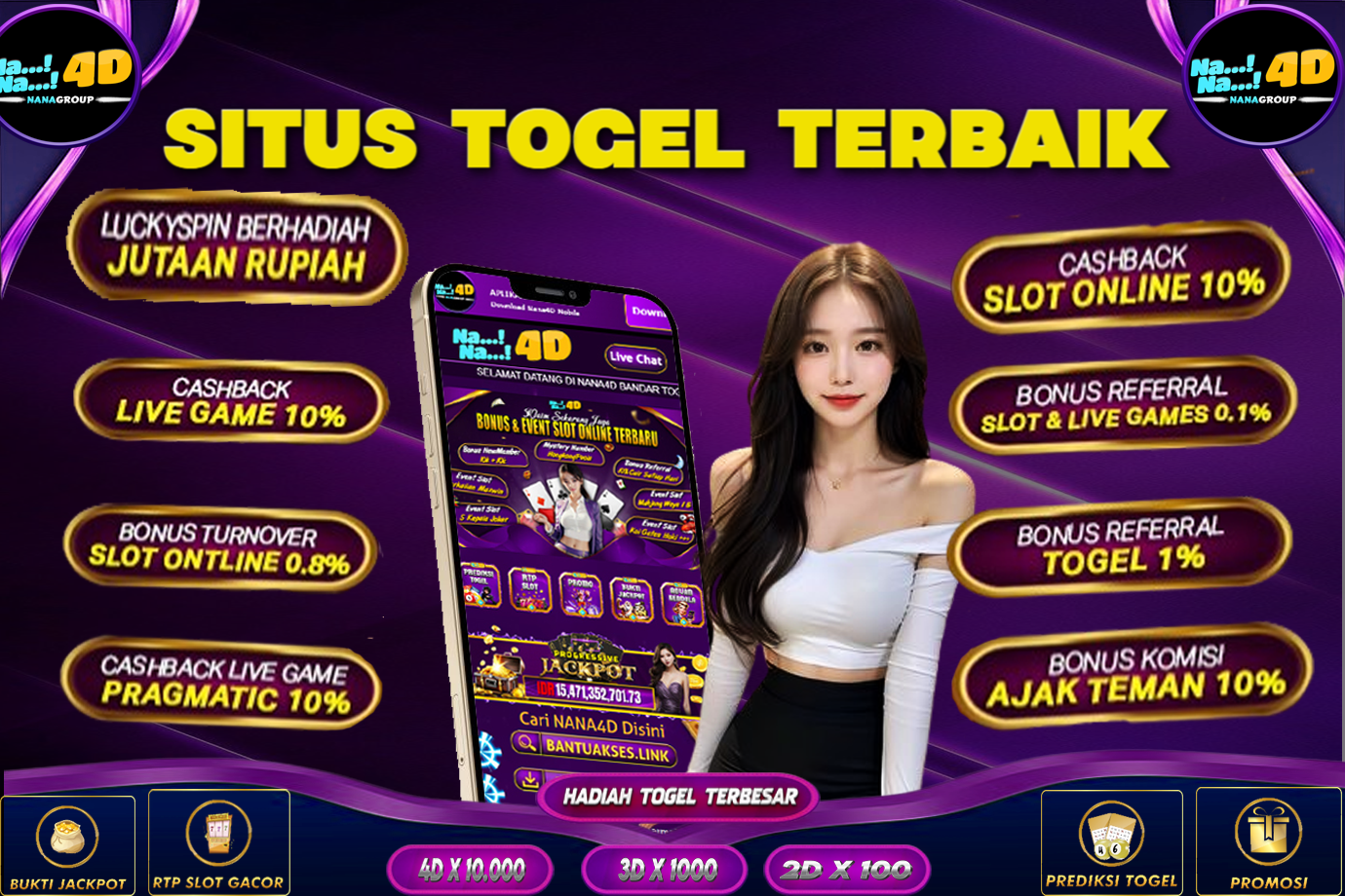 Nana4d situs togel resmi dan link togel terpercaya yang menyediakan pasaran satu satunya di indonesia yang memiliki 95 pasaran togel